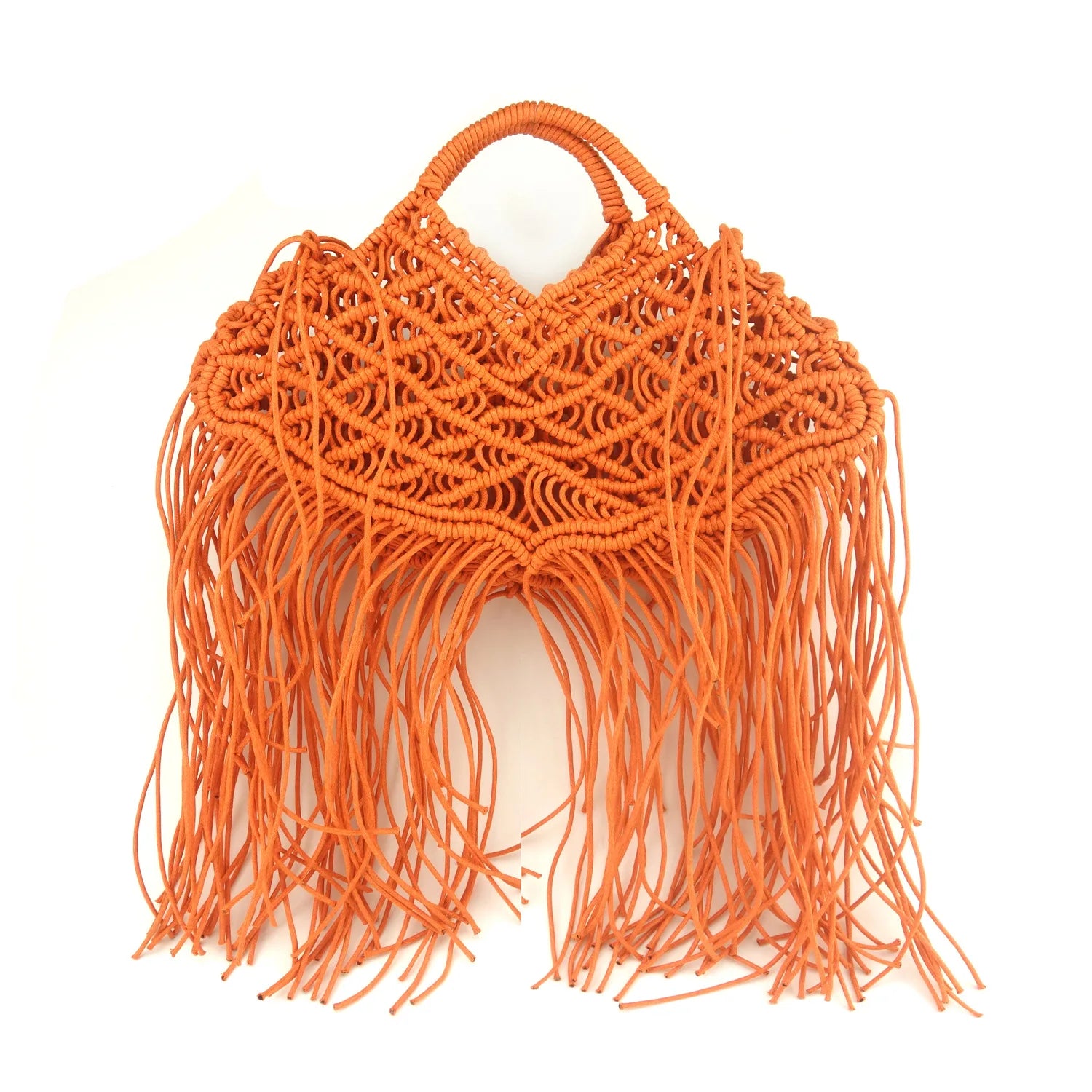 Bali Straw Openwork Tote Bag – Bohemian High-Capacity Style with Tassels