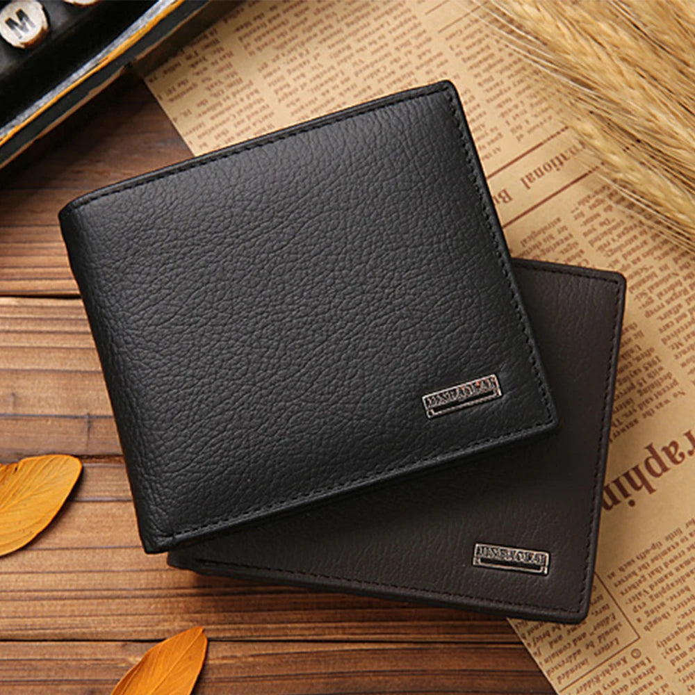 Cartera Clásica de Piel Genuina para Hombre