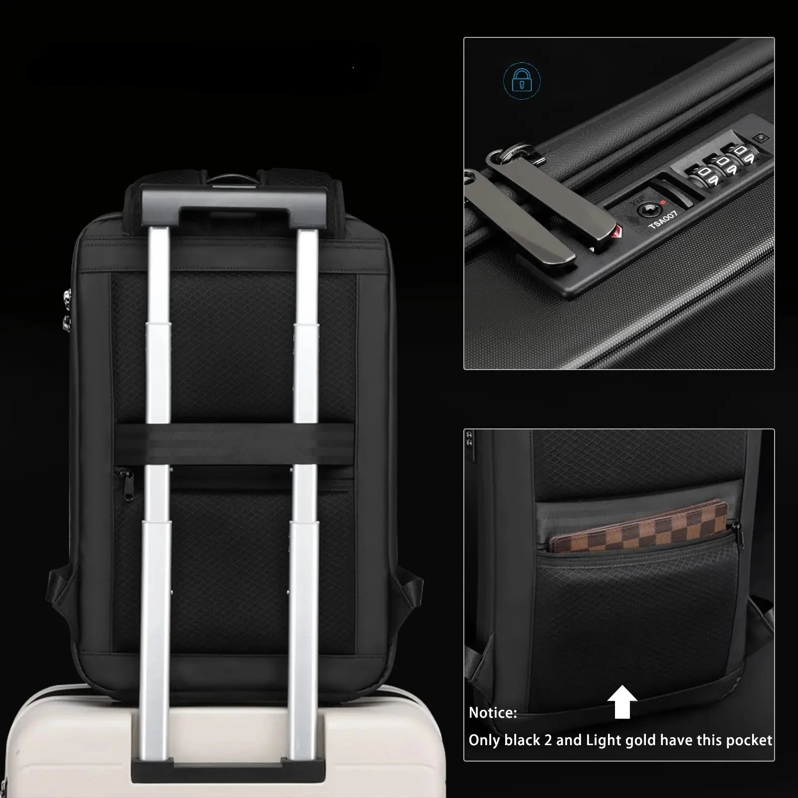 Anti-Theft Hard Shell Business Backpack for 15.6" Laptop – Waterproof and Expandable