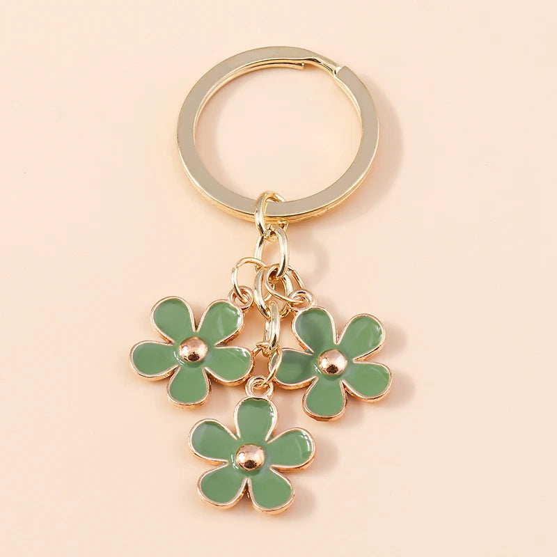 Lilac Enamel Sakura Flower Keychain: Japanese Elegance