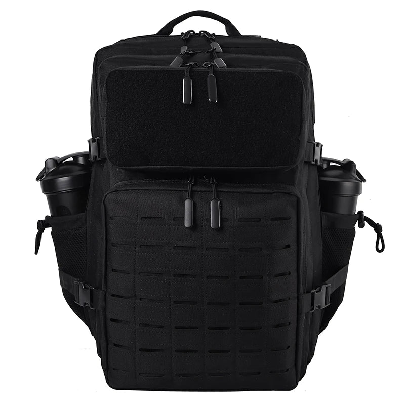45L Tactical Backpack for Travel and Hiking in Black Oxford Fabric – Durable and High-Performance