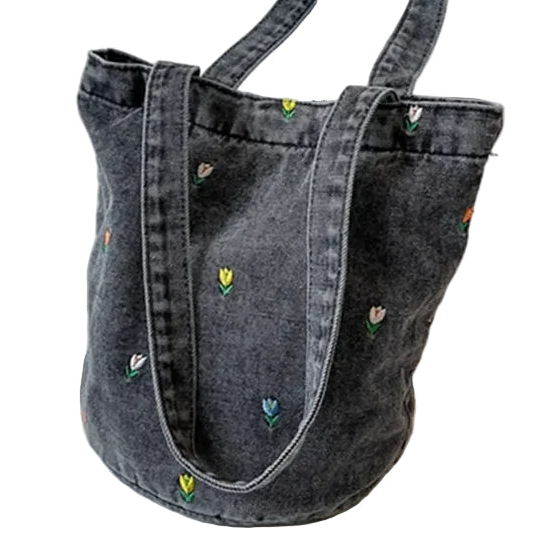 Bolso Bucket Denim Casual – Estilo Vintage Ultraligero