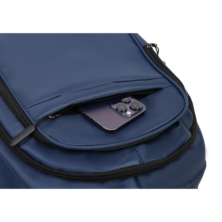 Mochila Business Unisex Azul Oscuro de Nylon – Elegancia Profesional