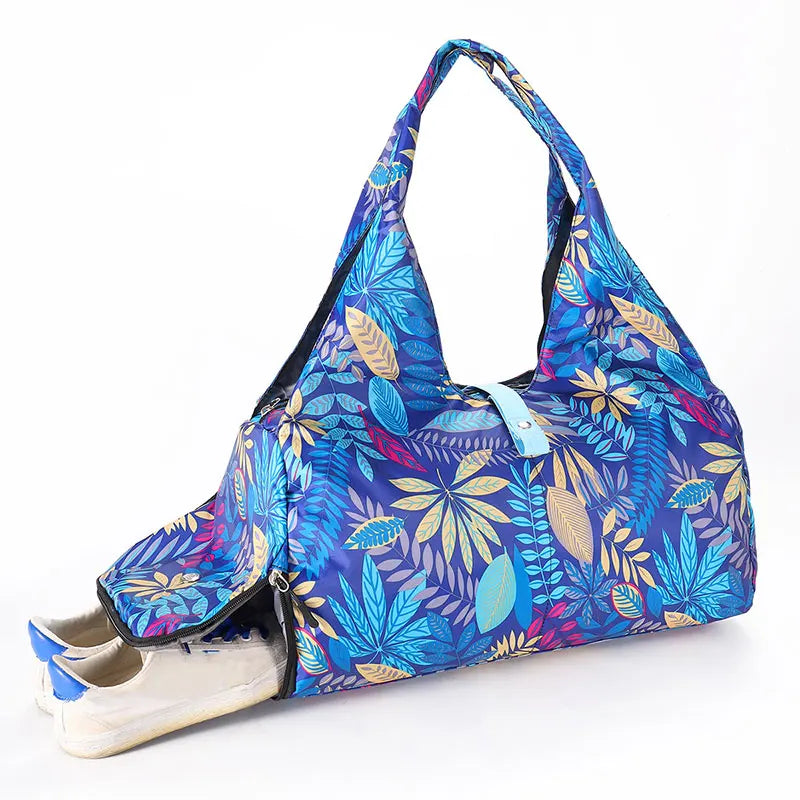 Bolsa deportiva estampada diseño flores