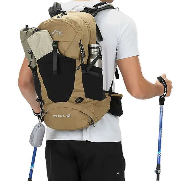 Mochila de Viaje y Montaña Caqui para Hombre – Gran Capacidad y Máxima Resistencia