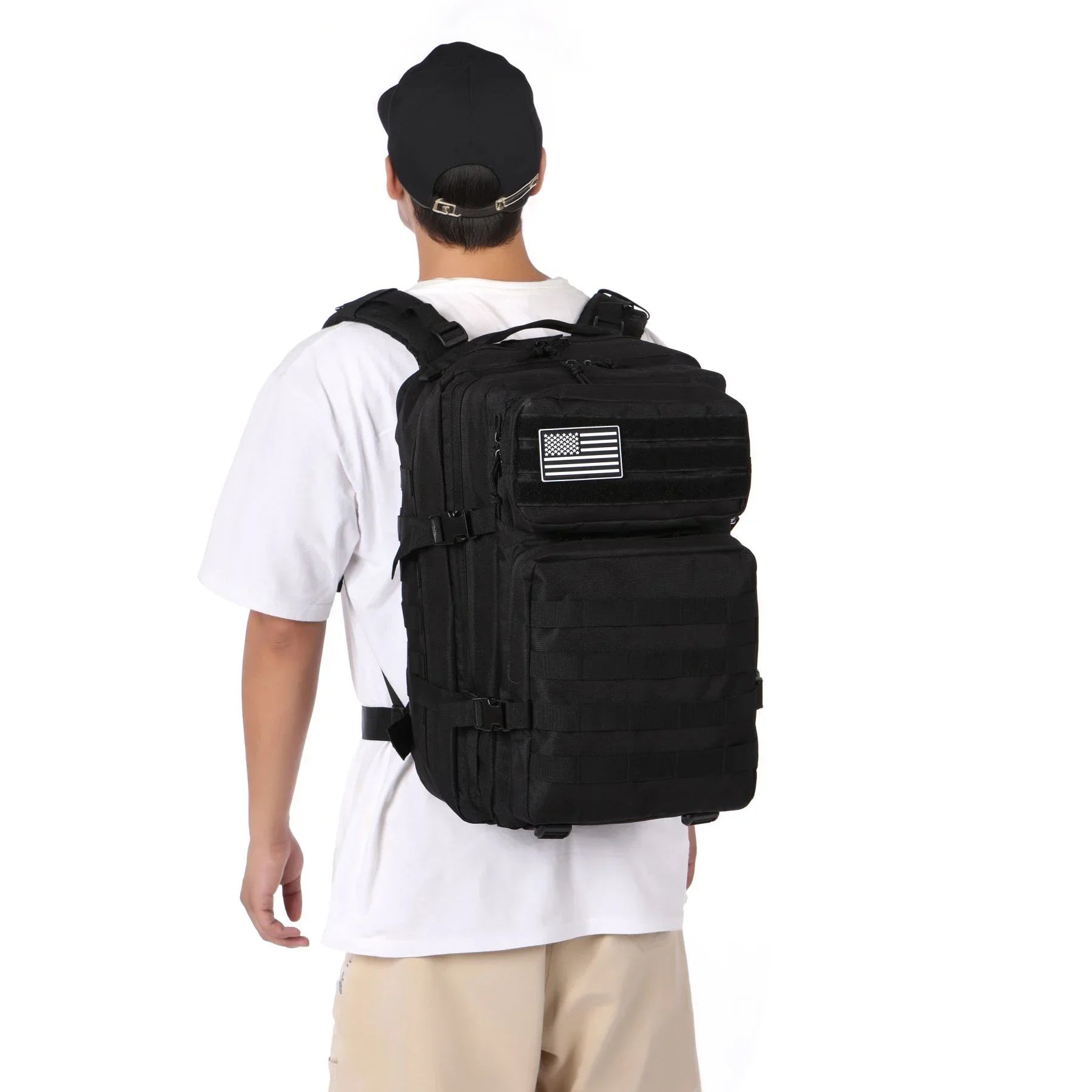 50L Black Waterproof Tactical Backpack | Maximum Durability