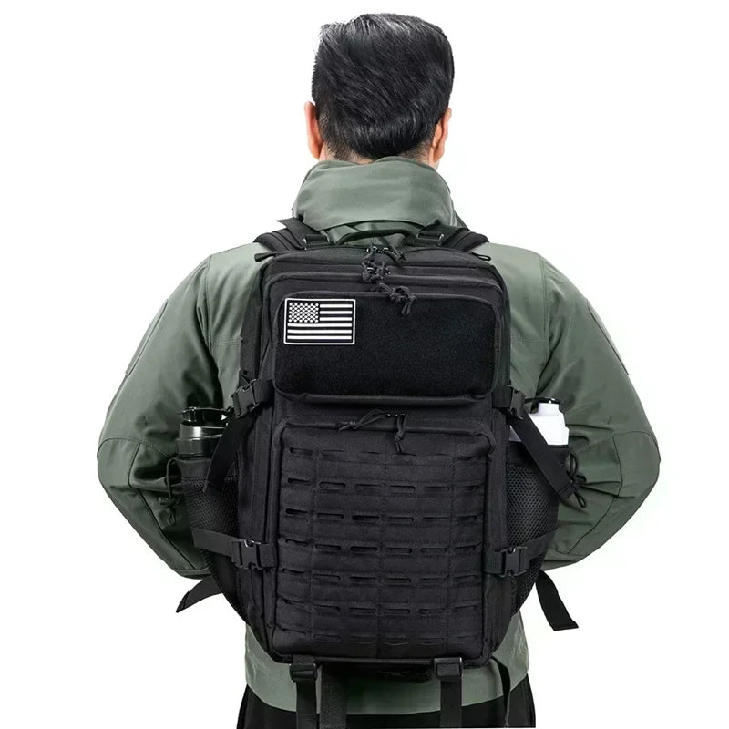 45L Black Tactical Backpack – Robust Design and Functional Urban Style