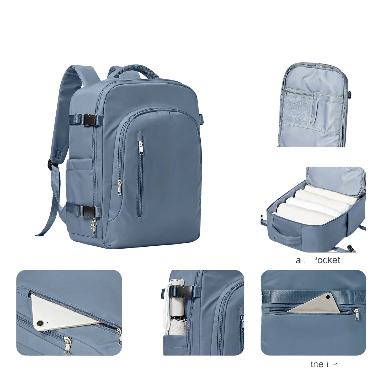 Mochila Unisex de Negocios en Nylon – Elegancia Profesional y Máxima Organización