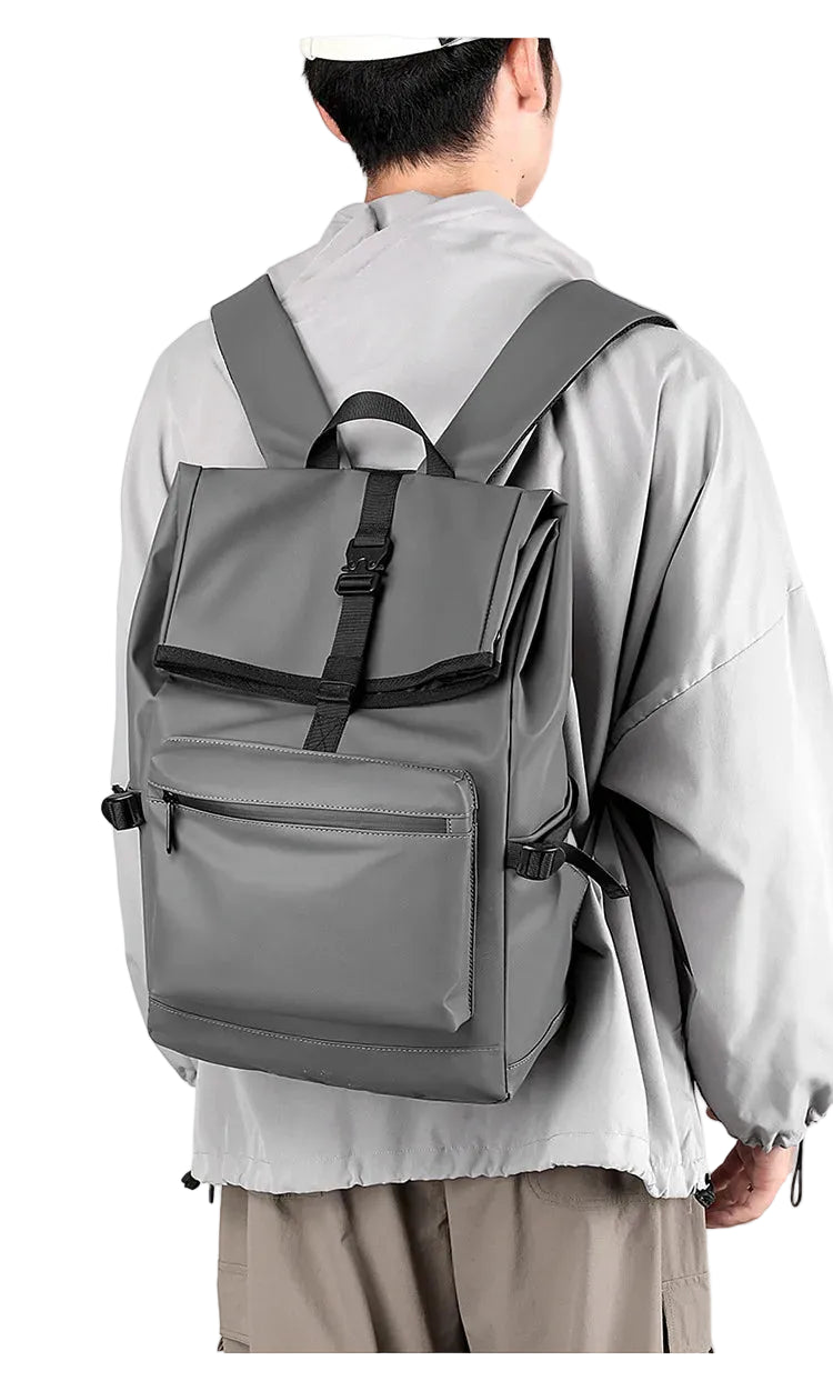Grey Oxford Urban Backpack – Minimalist Design and Everyday Use