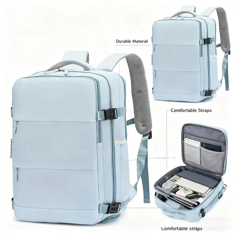 Mochila de Viaje Ciel – Diseño Antirrobo, Impermeable y con Compartimento para Zapatos