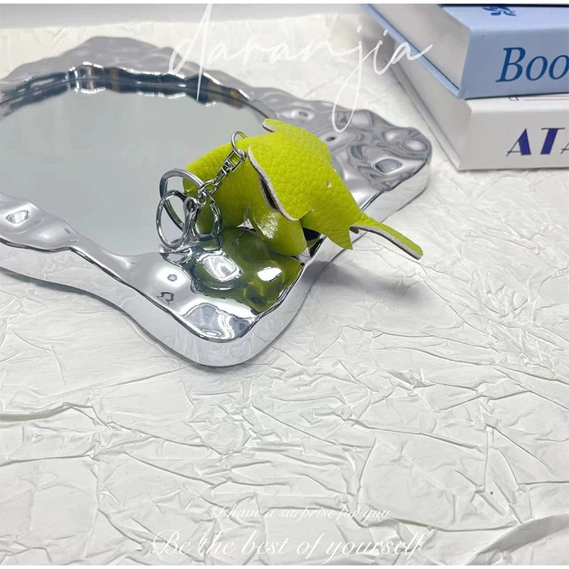 Leather Flower Charm for Handbag – Romantic Floral Accessory 