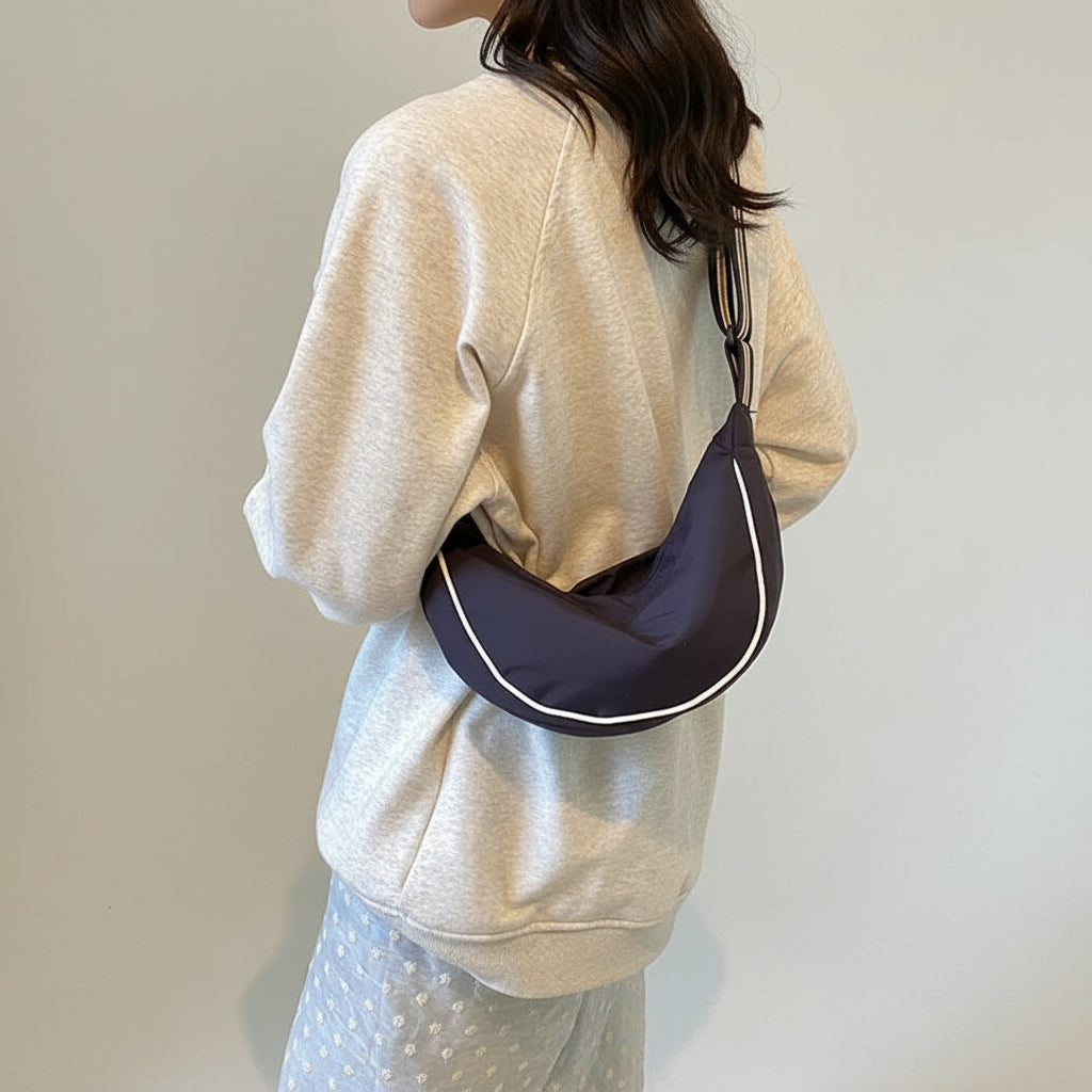 Bolso Bandolera de Nylon Impermeable para Mujer