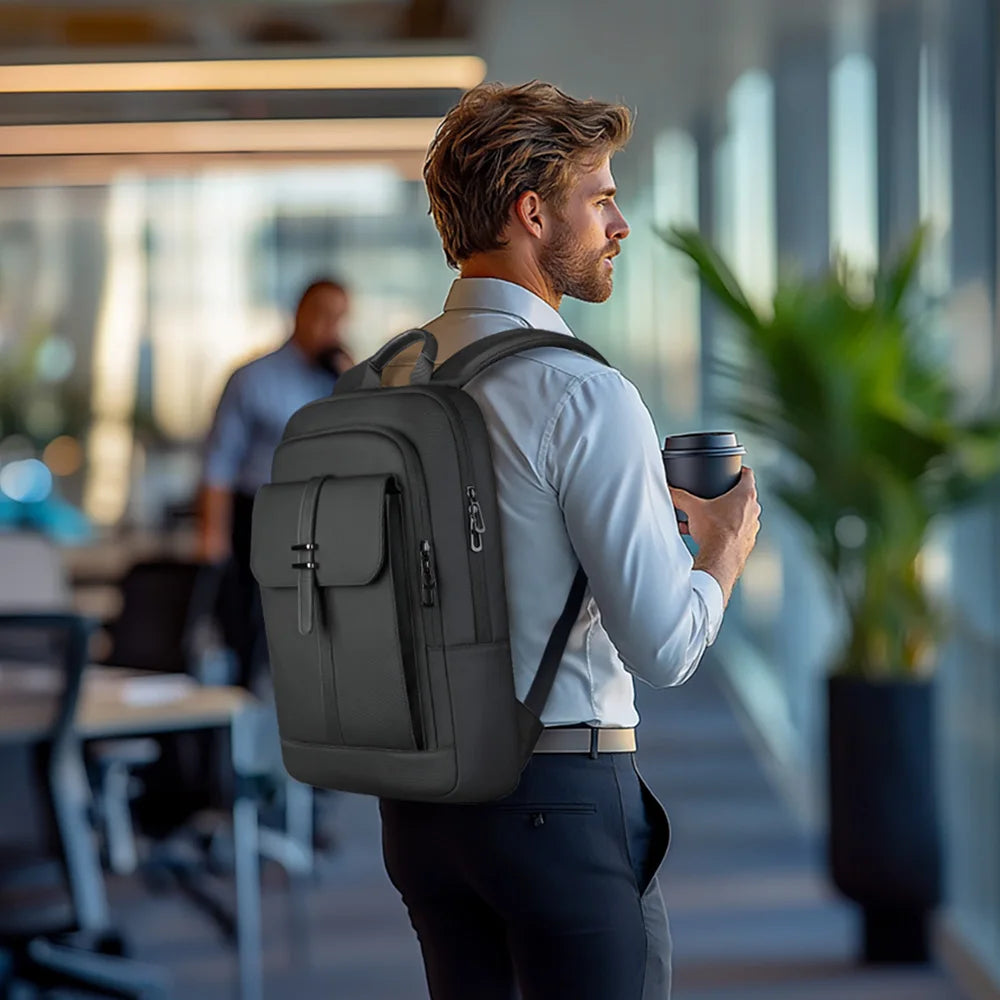 Slim Waterproof Business Backpack for 15.6” Laptop – Lightweight and Anti-theft