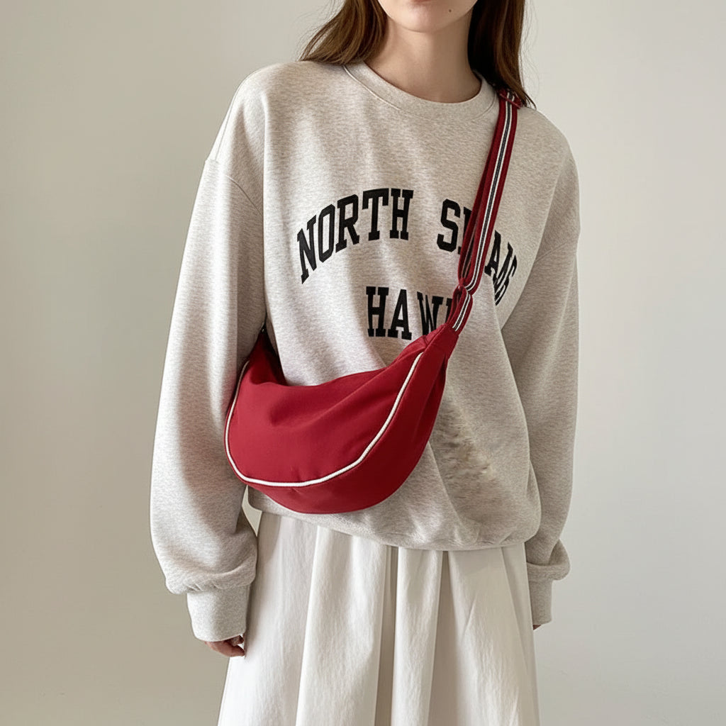 Bolso Bandolera de Nylon Impermeable para Mujer