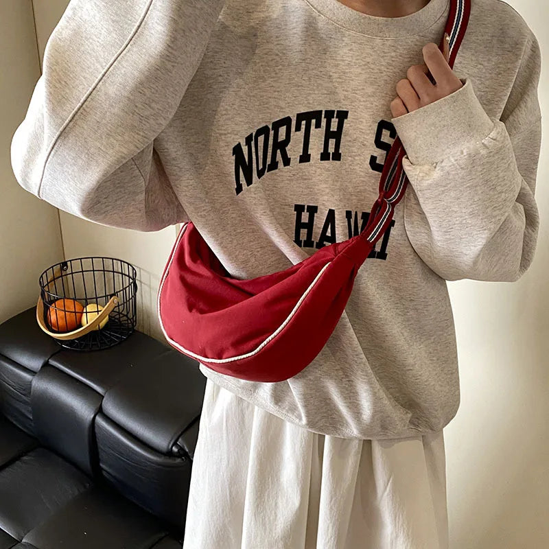 Bolso Bandolera de Nylon Impermeable para Mujer
