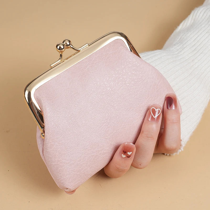 Monedero Retro con Cierre de Boquilla para Mujer - Rosa