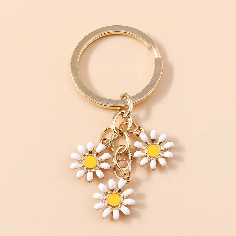 Lilac Enamel Sakura Flower Keychain: Japanese Elegance