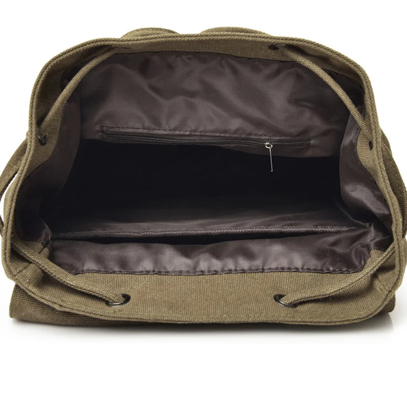 Large Capacity Preppy Canvas Backpack – Casual Style and Everyday Functionality