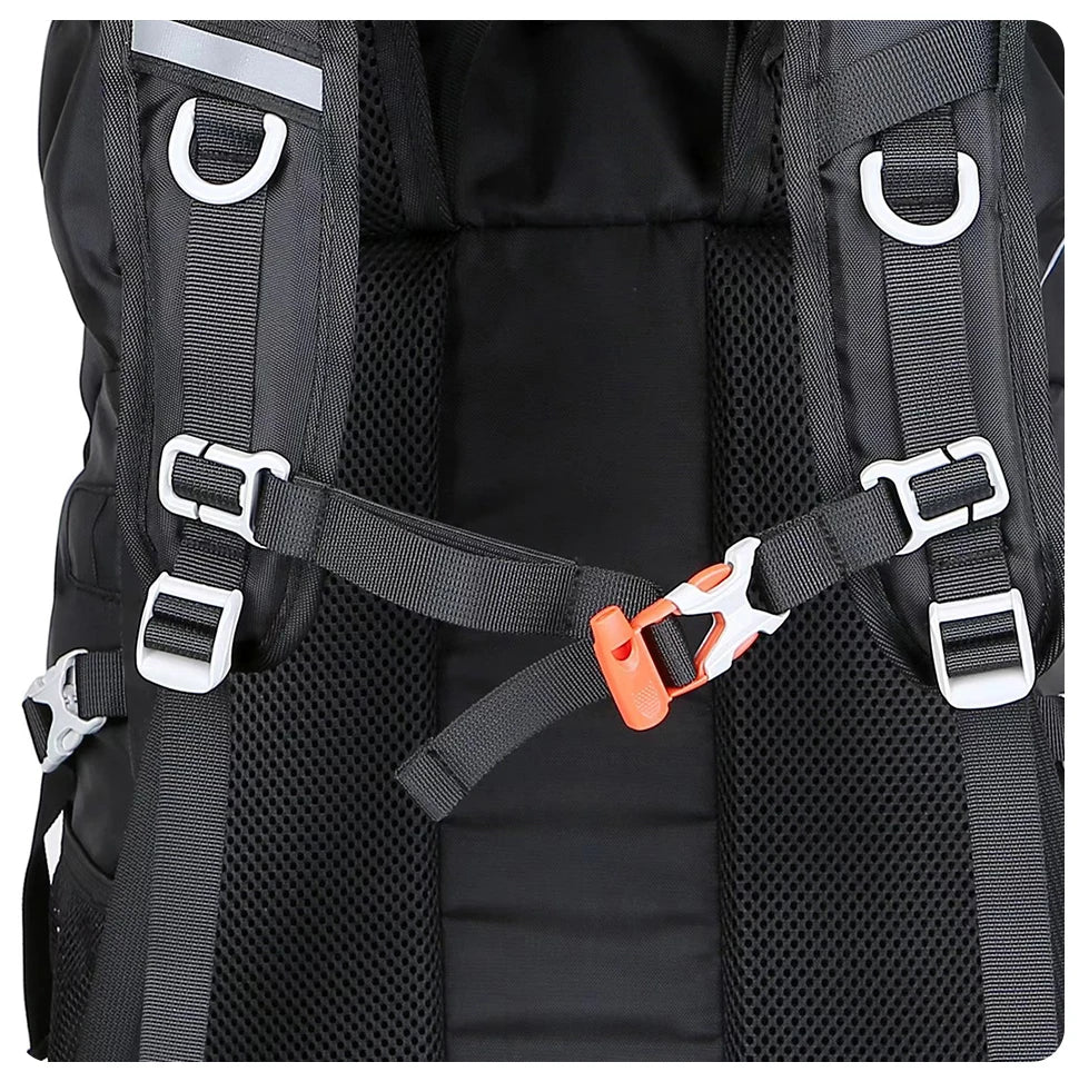 WEST TUNE 50L Black Hiking Backpack - Durable, Waterproof, and Professional
