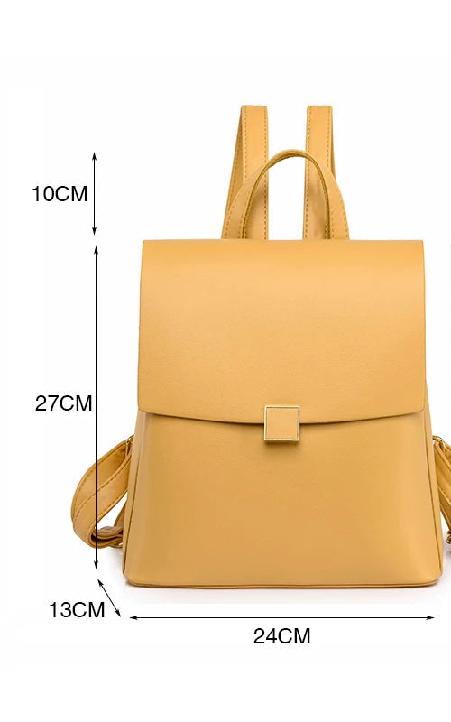 Mochila Amarilla de Cuero Sintético – Energía, Estilo y Comodidad