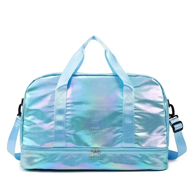 Unisex Blue Nylon Sports Bag – Practical and Versatile