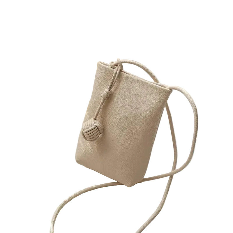 Premium Crossbody Bag with Tassel – Casual Elegance in Black and Beige 