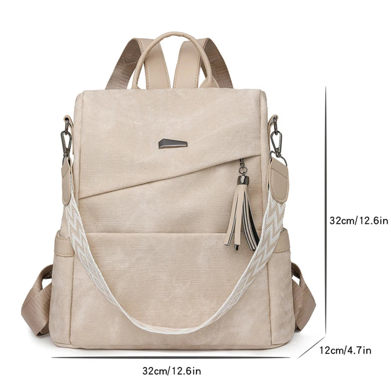 Mochila Bandolera de Cuero PU para Mujer – Elegancia, Capacidad y Comodidad