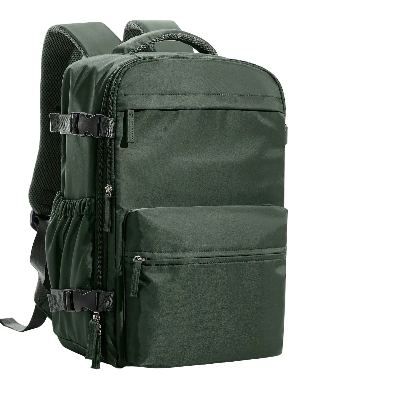 Green Nylon Cabin Travel Backpack – Lightweight, Functional and Modern