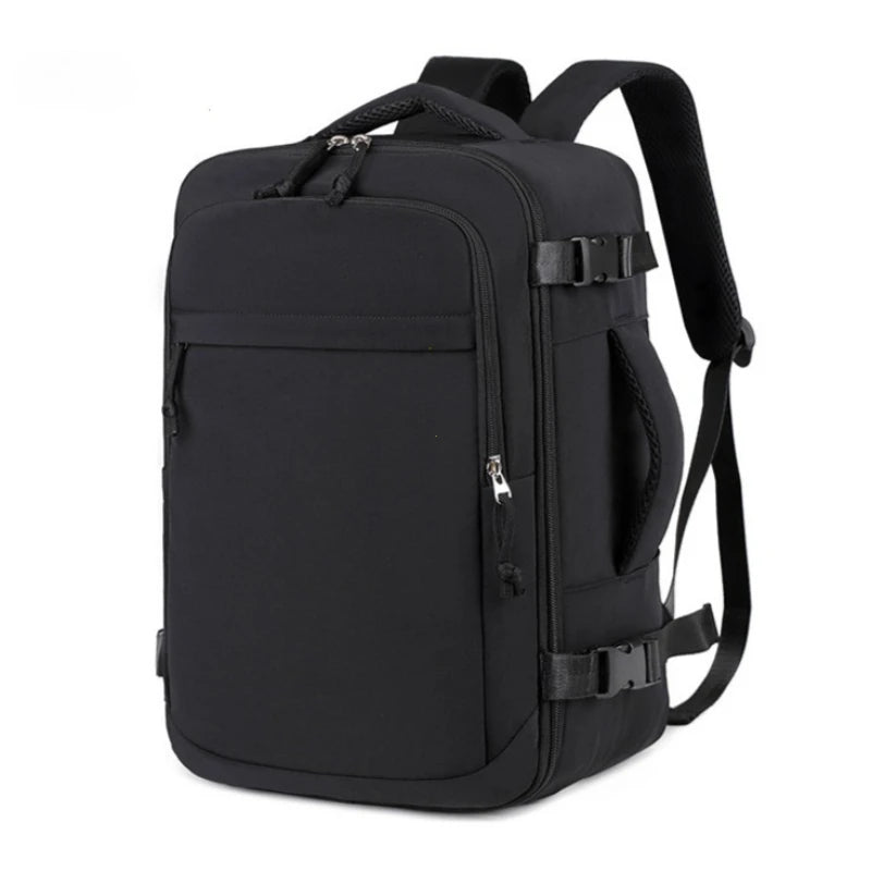 Mochila de Viaje Ejecutiva Negra: Aprobada para Cabina y Máxima Capacidad