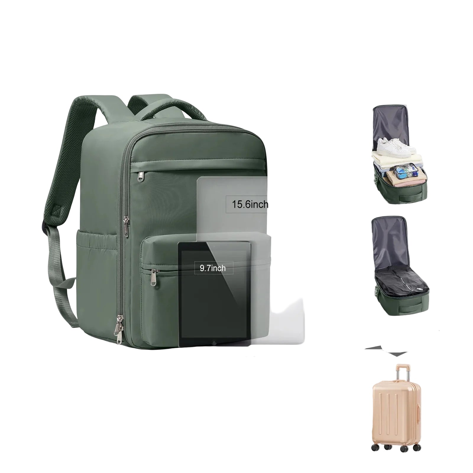 Large Capacity Unisex Backpack with Laptop Compartment