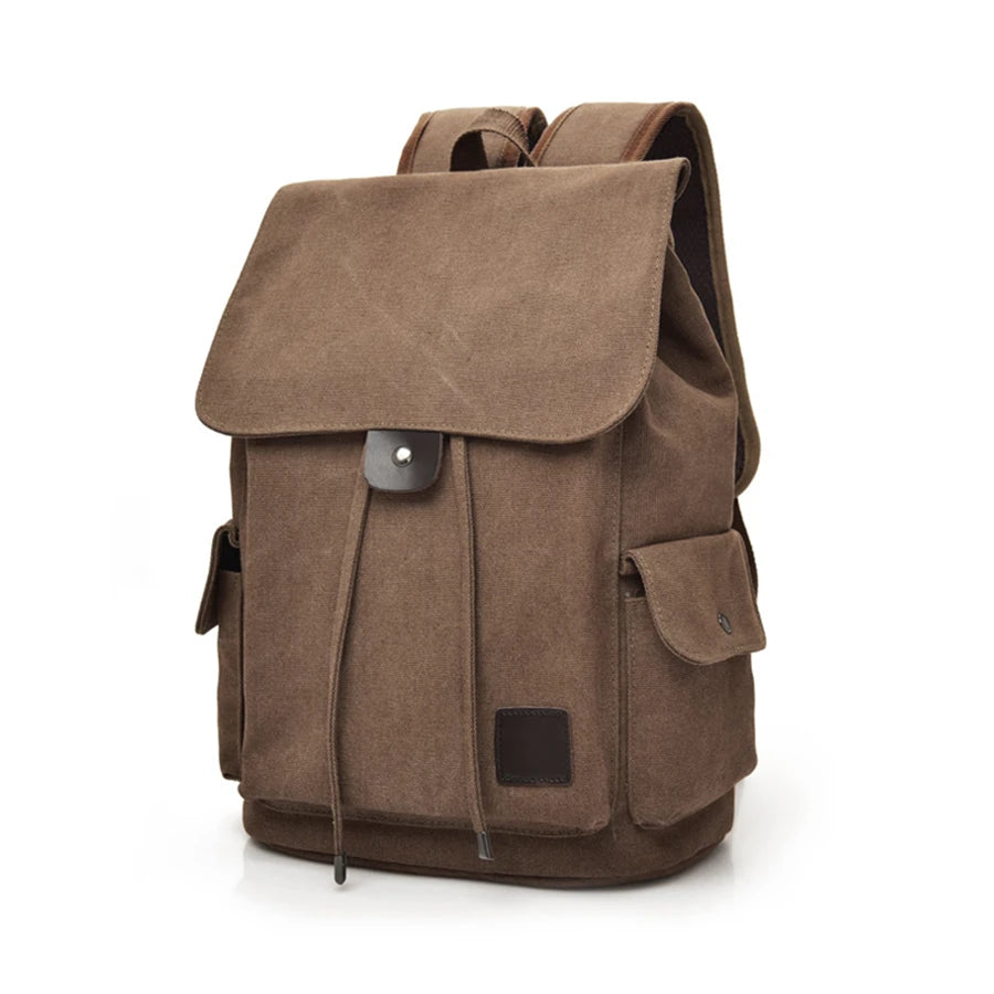 Large Capacity Preppy Canvas Backpack – Casual Style and Everyday Functionality