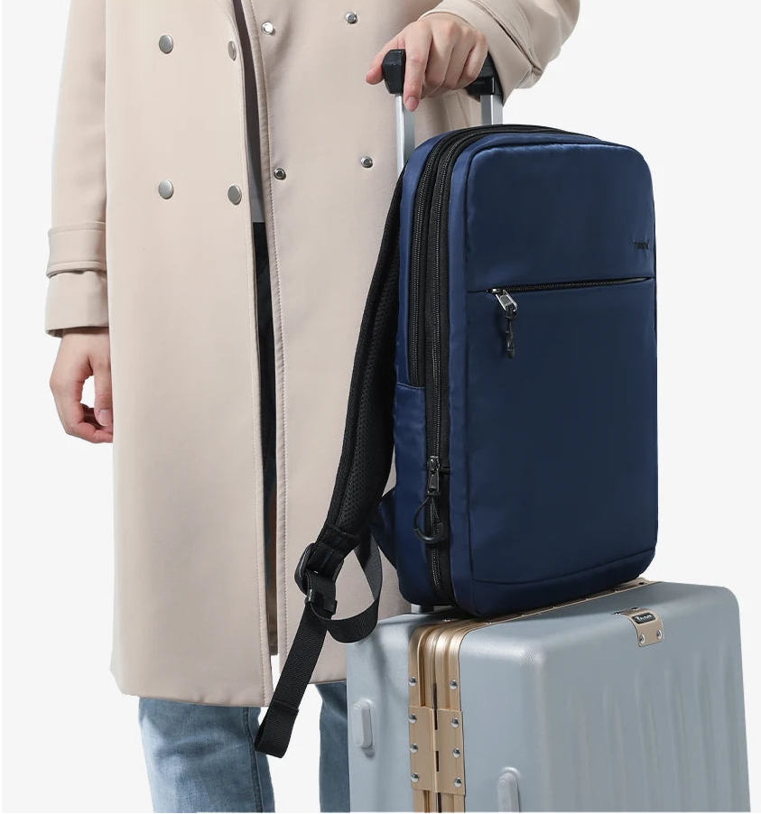 Mochila Expandible Tigernu Azul para Portátil 15,6” – Ligera, Profesional y Versátil