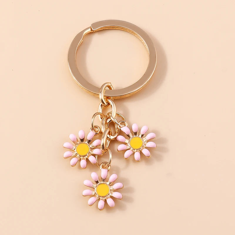 Lilac Enamel Sakura Flower Keychain: Japanese Elegance
